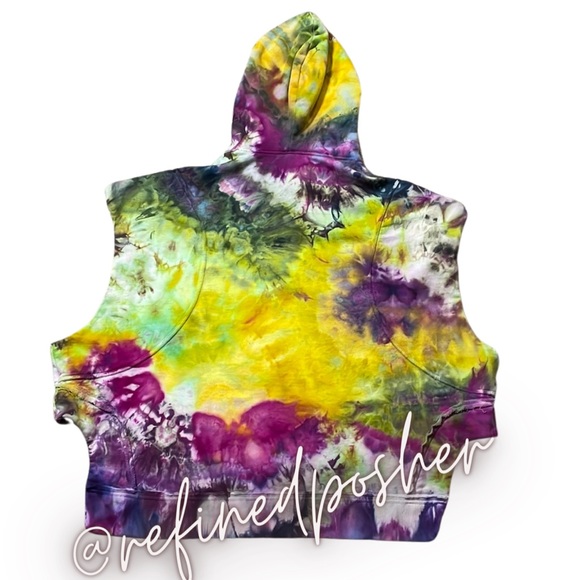 Free People Movement In Motion Muscle Hoodie Sweatshirt size Medium NEW Tie Dye - Picture 7 of 10